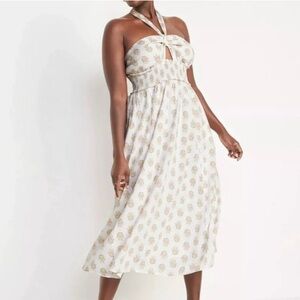 Printed Halter Maxi Dress
